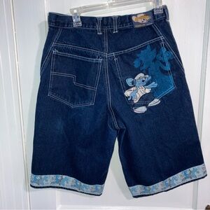 Raw Blue Collection Denim Shorts - Men’s 32 - Embroidered Hip Hop Mouse